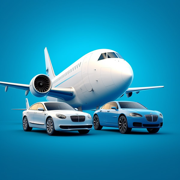 cars and airplane
